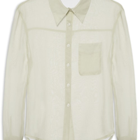 Camisa Feminina Básica Com Bolso - Bege
