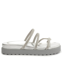Papete Feminina Phoebe Sporty Tratorada Brilho - Prateado