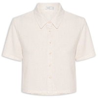 Camisa Feminina Mc Texturizada - Off White