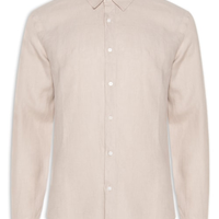 Camisa Masculina Casual Manga Longa Linen New - Rosa
