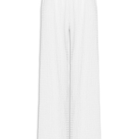 Calça Feminina Pantalona Texturizada - Branco