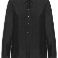 Camisa Feminina Com Amarração Nas Costas - Preto