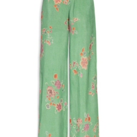 Calça Feminina Pantalona Estampa Bliss - Verde
