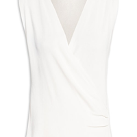 Blusa Feminina Tricot Transpassada - Bege