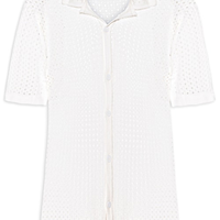 Camisa Masculina Em Tricot - Off White