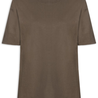 Camiseta Unissex Básica Oversized - Marrom