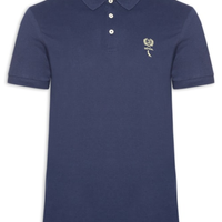Polo Masculina Piquet Dupla Senna - Azul