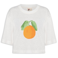 Camiseta Feminina Oversized Orange Grand Turismo - Branco