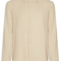 Camisa Masculina Manga Longa Cotton Wavy - Bege