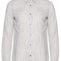 Camisa Masculina Manga Longa Listras James - Cinza