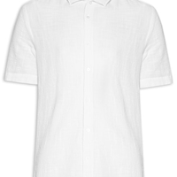 Camisa Masculina Manga Curta Cotton - Branco