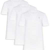 Kit 3 Camisetas Masculinas Básicas Em Algodão - Branco