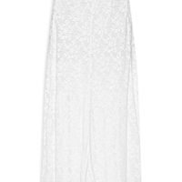 Saia Midi Em Renda - Branco