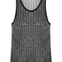 Regata Masculina Knit Texture - Preto