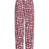 Calça Feminina Tricoline Est Trama - Vermelho