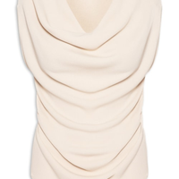 Blusa Feminina Decote Degagê Em Tricot - Bege