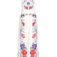 Macacão Feminino Floral Lina - Branco