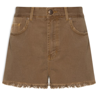 Short Feminino Curva Sarja - Marrom