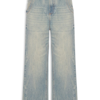 Calça Feminina Jeans Long Rise Rock Dirty - Azul