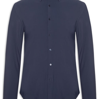 Camisa Masculina Slim Fit Malha Tech - Azul