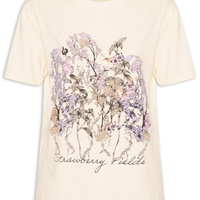 Camiseta Feminina Fun Straberry Fields - Amarelo