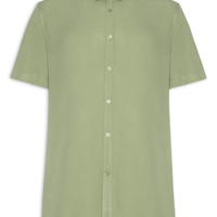 Camisa Masculina Manga Curta Viscose - Verde