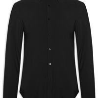 Camisa Masculina Slim Fit Malha Tech - Preto