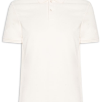Polo Masculina Texturizada Algodão - Bege