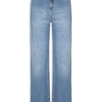 Calça Feminina Reta Jeans -Azul