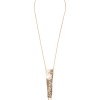 Colar Feminino Com Pingente Texturizado - Dourado