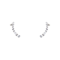 Earcuff Feminino Zircônia - Prateado