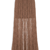 Saia Midi Feminina Em Renda - Marrom