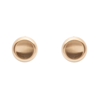 Brinco Feminino Redondo Em Metal Fosco - Dourado