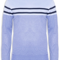 Suéter Masculino Gola Redonda Listra - Azul