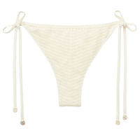 Calcinha De Biquíni Brasileira Com Amarração Classic Crochet - Off-White