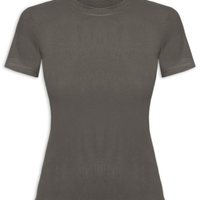 Camiseta Feminina Básica Manga Curta - Marrom