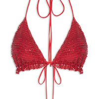 Top Paetê Bicolor - Vermelho