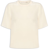 Camiseta Feminina Gola Rib - Amarelo