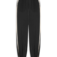Calça Feminina Bicolor Com Detalhe - Preto