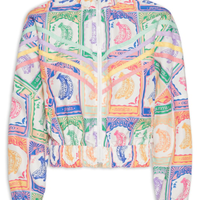 Jaqueta Feminina Nylon Banana Selo - Bege