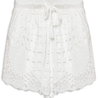 Short Artesanal Listra Tropical - Branco