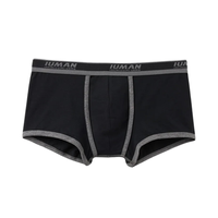 Cueca Boxer Com Logotipo Em Algodão Supima - Preto