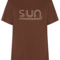 Camiseta Feminina Silk Sun - Marrom