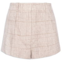 Short Feminino Xadrez - Cinza
