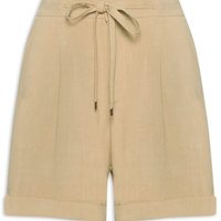 Short Feminino Amarração com Linho - Marrom