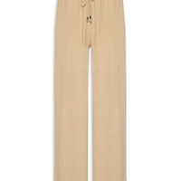 Calça Feminina Pantalona Com Linho - Bege