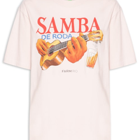 Camiseta Feminina Média Samba De Roda - Rosa