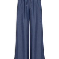 Calça Feminina Jeans Pantalona - Azul