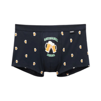 Cueca Boxer Com Estampa De Cerveja Em Algodão Supima - Azul
