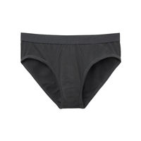 Cueca Slip Em Algodão Supima Com Elástico Visível - Cinza